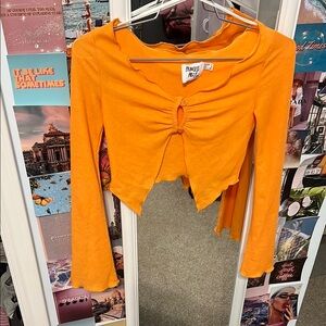 Princess Polly Women's Orange Long Sleeve Top